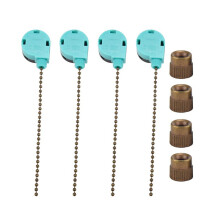 4Pcs Ceiling Fan Zing Ear ZE-268S6, 3 Speed 4 Wire Speed Control Pull Chain Cord Appliances Parts (Bronze)
