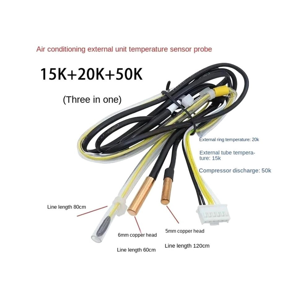 Variable Frequency Air Conditioner Outdoor Unit Sensor 15K 20K 50K, Suitable For Gree Air Conditioner Repair Spare Parts 6031418859717