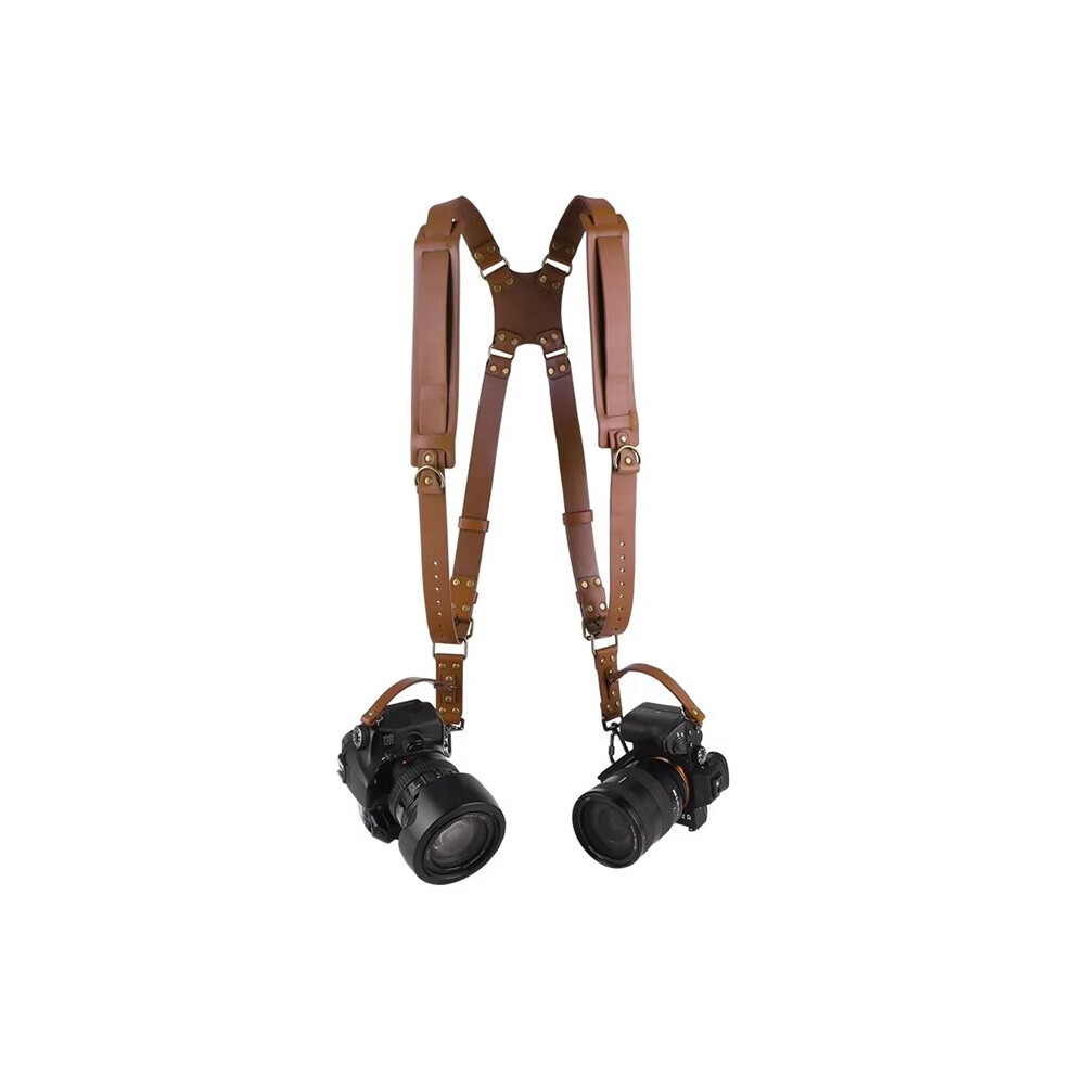 Universal Dual Camera Strap Adjustable Shoulder Harness Dslr Slr Camera Holder Belt Carry Photography Accessorie 6033639867427