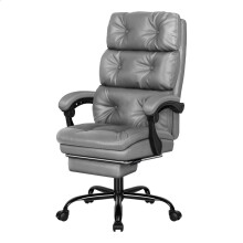 ELFORDSON Executive Office Chair High Back Dual-Padded Recliner Footrest Gaming