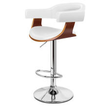 ALFORDSON Bar Stool Swivel Backrest Armrest Gas Lift Wooden Dining Chair Kitchen Barstool