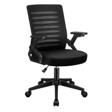 ELFORDSON Mesh Office Chair Padded Swivel Flip Up Armrest Gaming Computer Desk