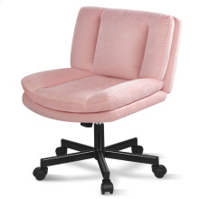 ELFORDSON Office Chair Dual Padded Gas Lift Swivel Wheels Gaming Computer Velvet