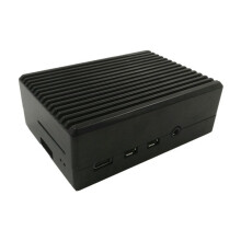 Aluminum Alloy Case for Raspberry Pi 4 Metal Shell Passive Cooling Enlosure Case for Raspberry Pi 4 Model B Black