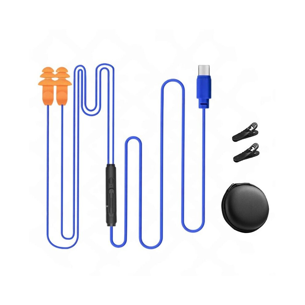 Work Earbuds With Carry Bag,Type C Wired Headphone With In- Control And Mic,Noise Reduction Earphone For Work Safety 4714021337156