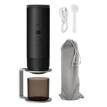Portable  Car Coffee Maker for Large Capsules, Small Capsules Ground Coffee,Espresso Maker for Hiking,Camping