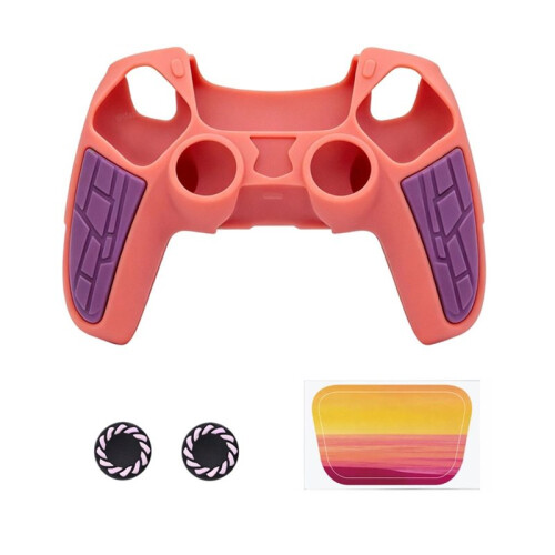 Silicone Case for PS5 DualSense Controller with Thumb Grip Caps Kit Soft Protective Case Cover Special Edition Series