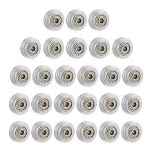 26PCS Clear Pulley Wheels 625Zz Wheel Plastic Pulley Passive Round Wheel Roller for CR-10 Series 3D Printer