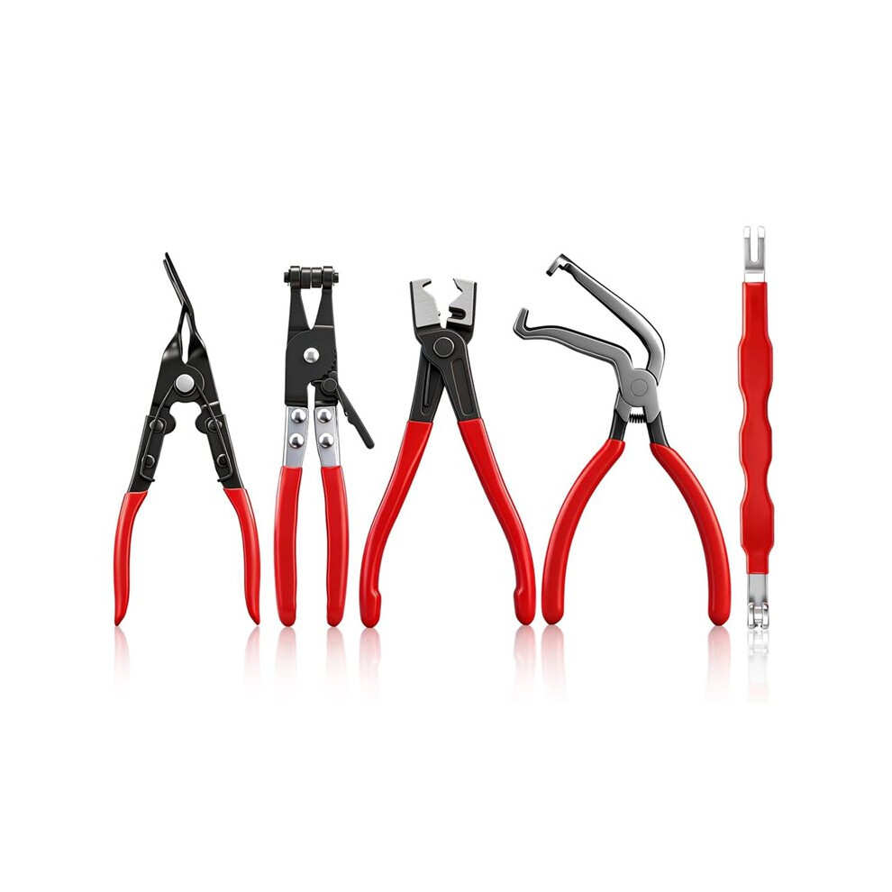 Electrical Disconnect Pliers Electrical Connector Removal Tool 5Pcs Automotive Hose Clamp Tool Set 4711037226221