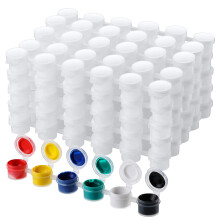 50 Strips Empty Paint Strips Paint Cup Pots Clear Storage Paint Containers Painting Cup Pot 3Ml/ 0.1 Oz