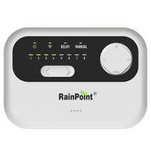 Rainpoint Contrôleur D'Irrigation WiFi 8 Zones pour Système D'Arrosage de Jardin Intelligent, Programmateur de Pulvérisation, Minuterie, Prise EU