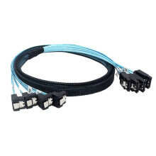 4 Stuks 3.0 6Gbps Rechte Elleboog Dunne Vervangingskabel voor Server NAS Pc SSD Harde Schijf HDD Backplane SAS-Datakabel