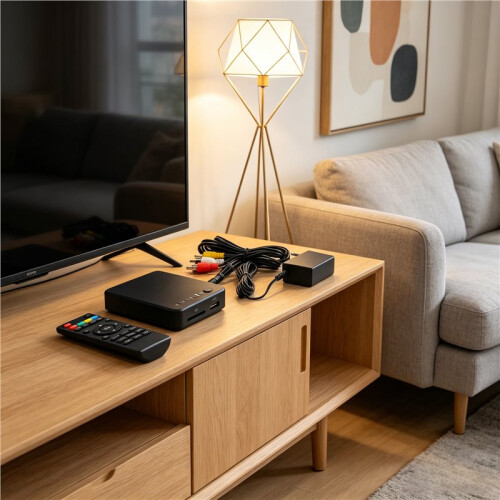 Reprodutor de Mídia 4K com Reprodução em Loop Automático, Compatível com , Saída VGA e AV, Entrada USB, Disco Rígido e Reprodutor de Vídeo 1