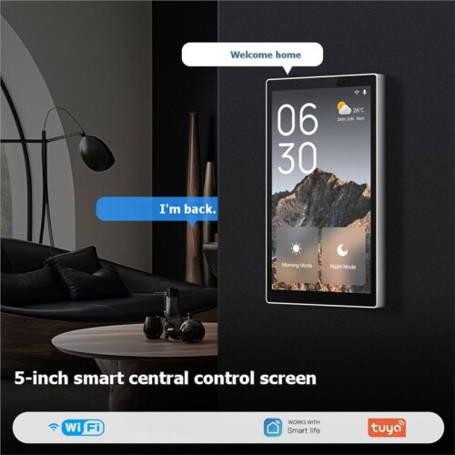 Tuya Wifi  5-Inch Touch Screen US Center Control Panel Voice Control Alexa ZigBee Gateway Built-in Scene Control 2