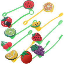 Tapas de acero inoxidable para pajitas, 10 unidades, reutilizables