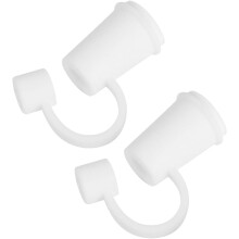 2 tapas antipolvo para pajitas de gel de sílice blancas
