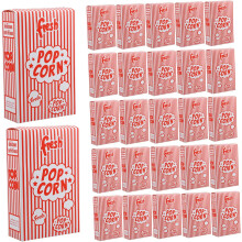 50 cajas de palomitas de maíz, envases para aperitivos, platos aptos para microondas para fiestas.