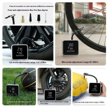Billuftpump Luftkompressor 12V Elektrisk Trådlös Bärbar Däckpump för Motorcykel Cykel Bildäcksboll