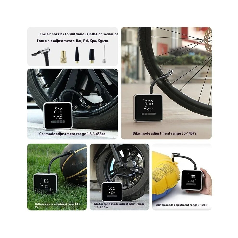 Car Air Pump Air Compressor 12V Electric Wireless Portable Tire Inflator Pump For Motorcycle Bicycle Car Tyre 6033321265395