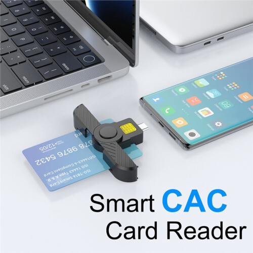 Portable USB Card Reader Type-C for SIM, ID, and ATM Cards with Digital Certificate Security 2