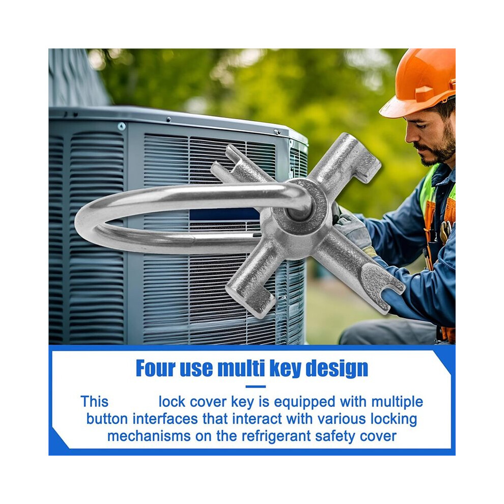 Universal Hvac Locking Cap Key For R410a R22 Refrigerants - Multi-Use Tool For Safety Coversly. 4712022191661