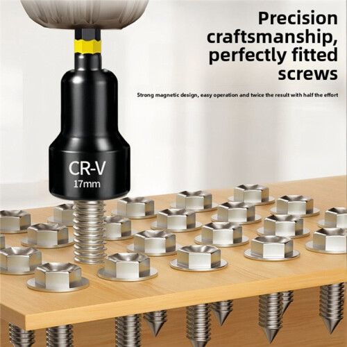 Powerful Magnetic Hex Socket Set 6 to 19 mm with Hex Shank Disassembly and Installation Tool 1