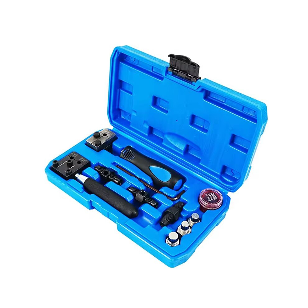 12Pcs Professional Brake Flaring Tool Kit For Din Sae 4.75Mm & 6.35Mm Pipes Automotive Repair And Maintenance Tool 4714003551051
