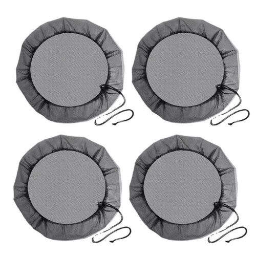 4 Pcs Rain  Mesh Cover, Water Collection Bucket Net with Adjustable Drawstring, Filter Screen Rain  Part