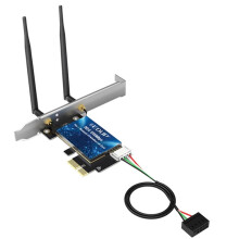EDUP Carte Sans Fil PCI-E WiFi 1200Mbps BT4.0 Double Bande 2.4G/5GHz Carte Réseau pour PC de Bureau et Portable Sous Windows 7/10/11