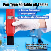 Digitaler 0,00 - 13,00 PH Teststift PH Tester Wasserqualitätsprüfer 3-Punkt-Kalibrierung für Pool, Aquarium, Hydrokultur