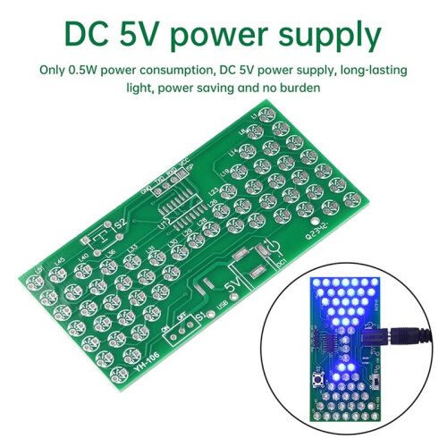 Electronic  LED Light Analog  DIY Adjustable Speed Electronic Experiment Soldering Practice Module 2