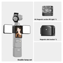 Draagbare Magnetische LED-Invullamp met 3 Niveaus voor voor Osmo Pocket 3, Dimbare Helderheid, Fotografieverlichting, Accessoire