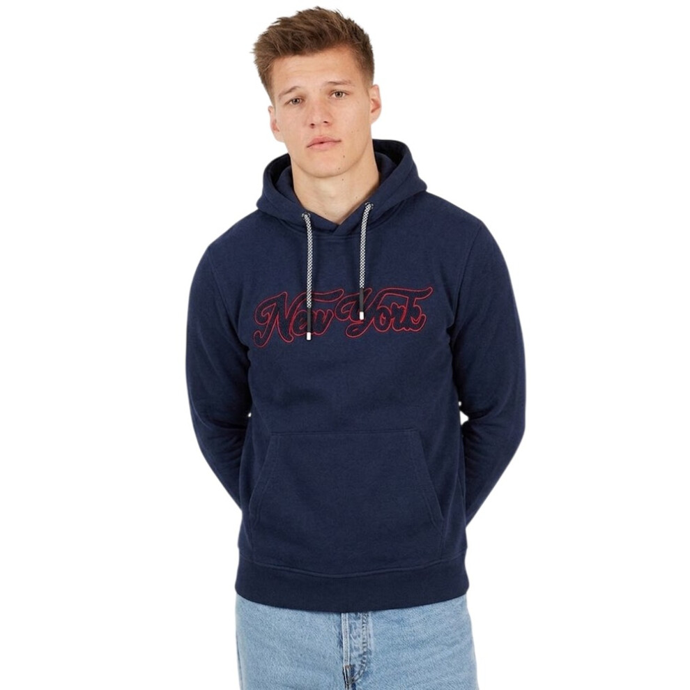 Brave Soul (S, Navy) Mens Crossover Overhead Hoodie