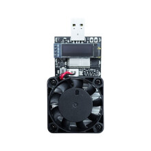 NexusNOS BTC SOLO Miner 100-200GH/S Hashrate 10W USB Miner with Display and Cooling Fan Plug for Home Miner