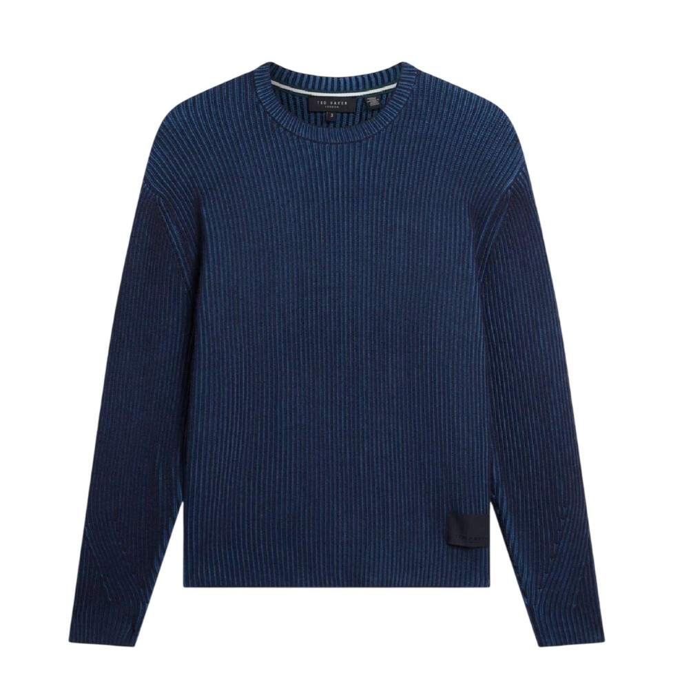 Ted Baker (L, Navy) Mens Regular Sweater Top Blue,Multicoloured