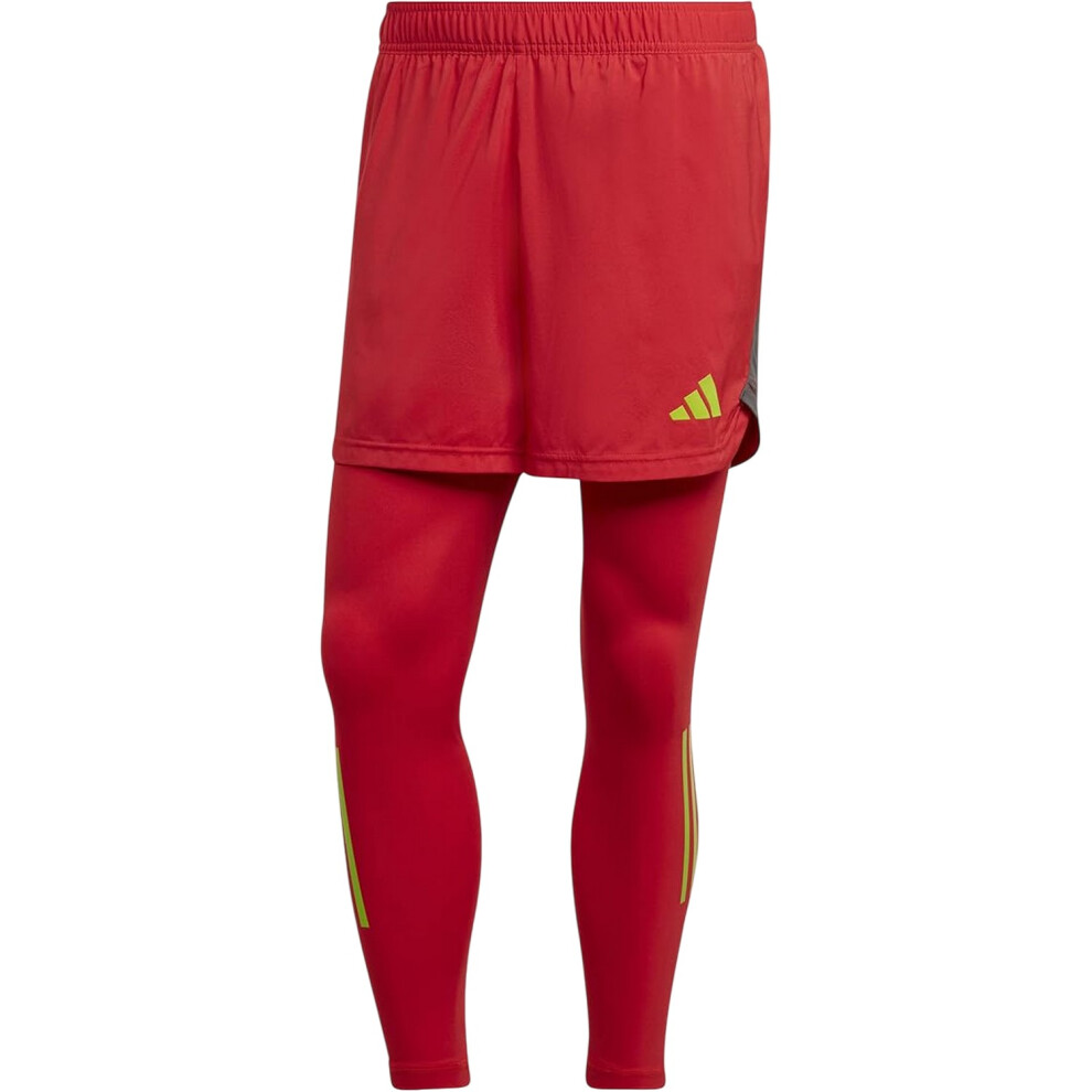 Adidas (S, Red) Mens Compression Base Layer Leggings