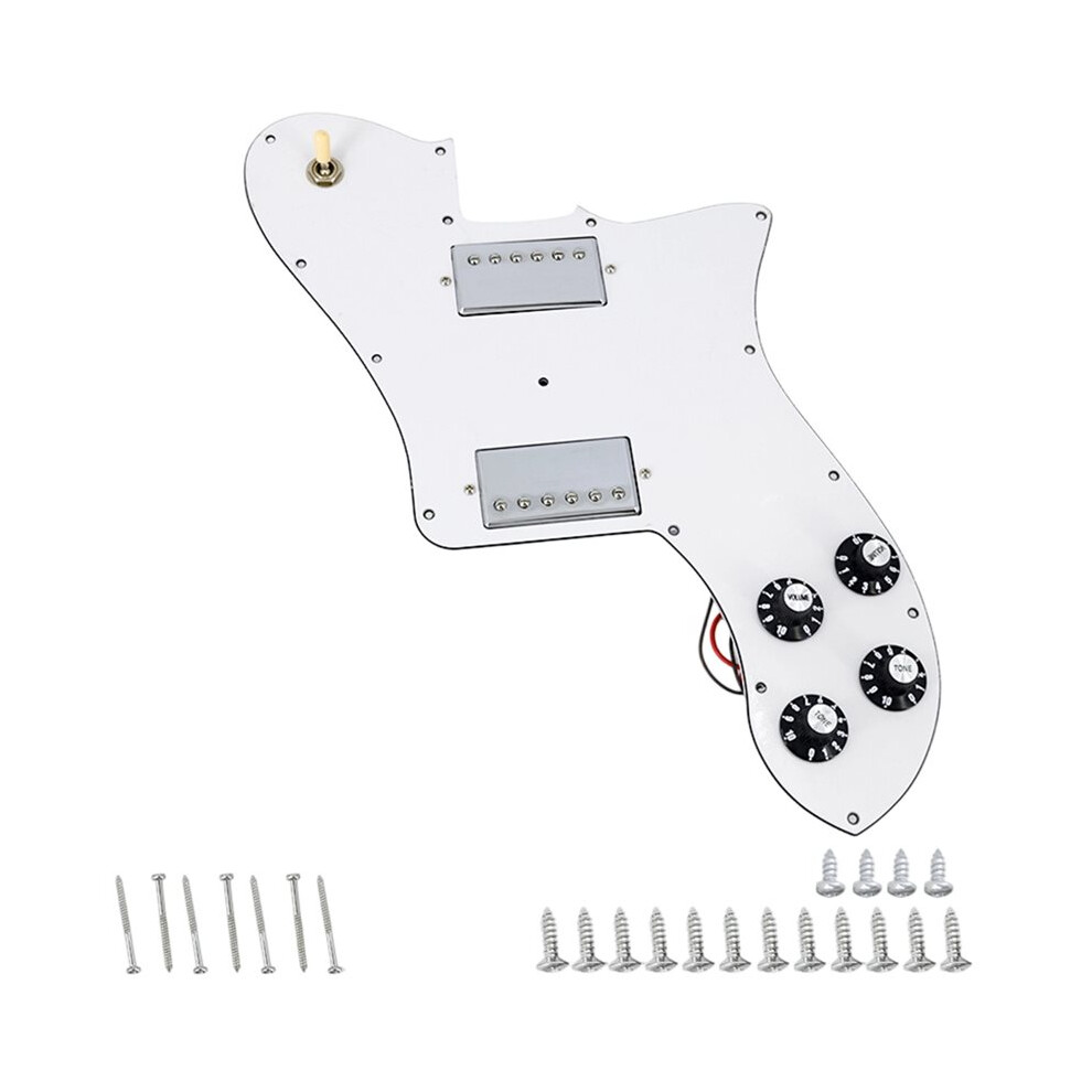 Prewired Pickguard Loaded Humbucker Pickups Set For 70S Tl Electric Guitar Replacement White 6032218038203