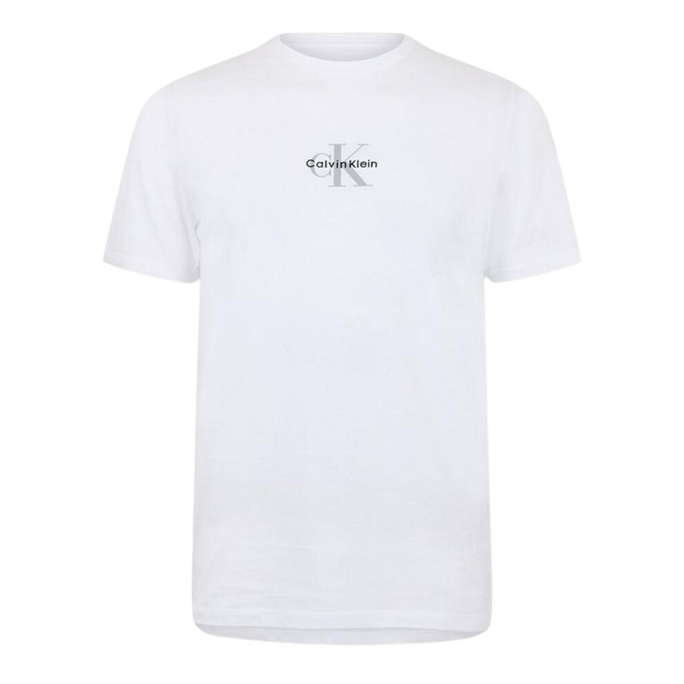 Calvin Klein (Xxl, Brilliant White) Mens Logo Printed T-Shirt