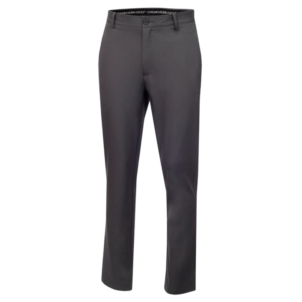 Calvin Klein (34R, Steel) Mens Bullet Stretch Golf Trousers