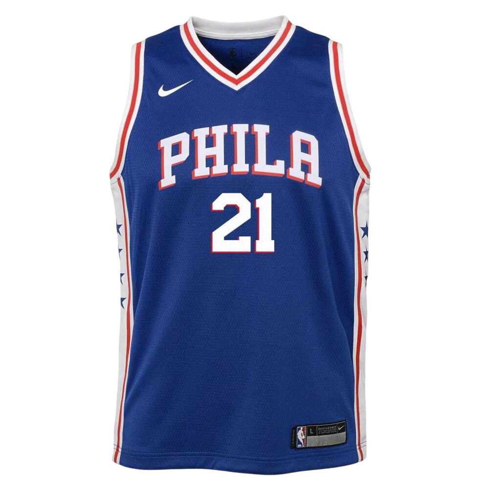 Nike (11-12 Years, Blue) Boys Nba Basketball Jersey
