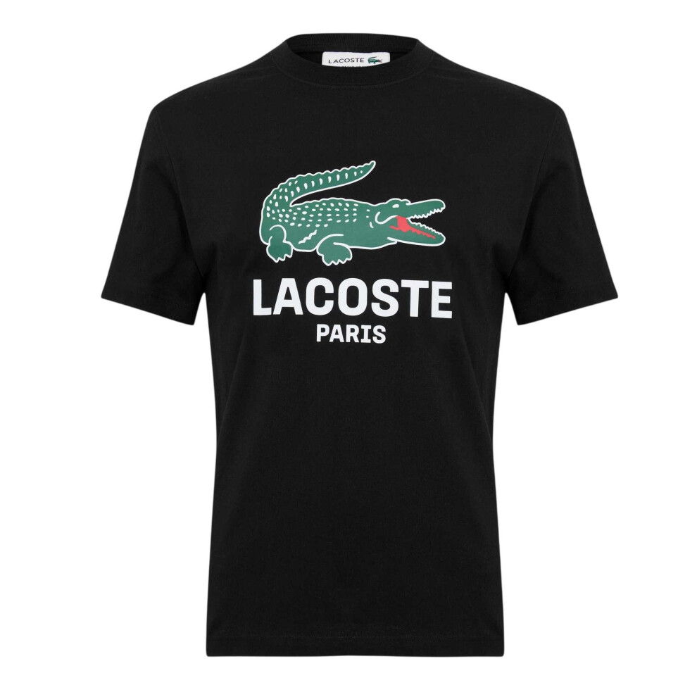 Lacoste (L, ) Mens Paris Logo T-Shirt Black