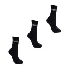 (4 UK-8 UK, Black) Everlast Womens/Ladies Logo Crew Socks (Pack of 3)