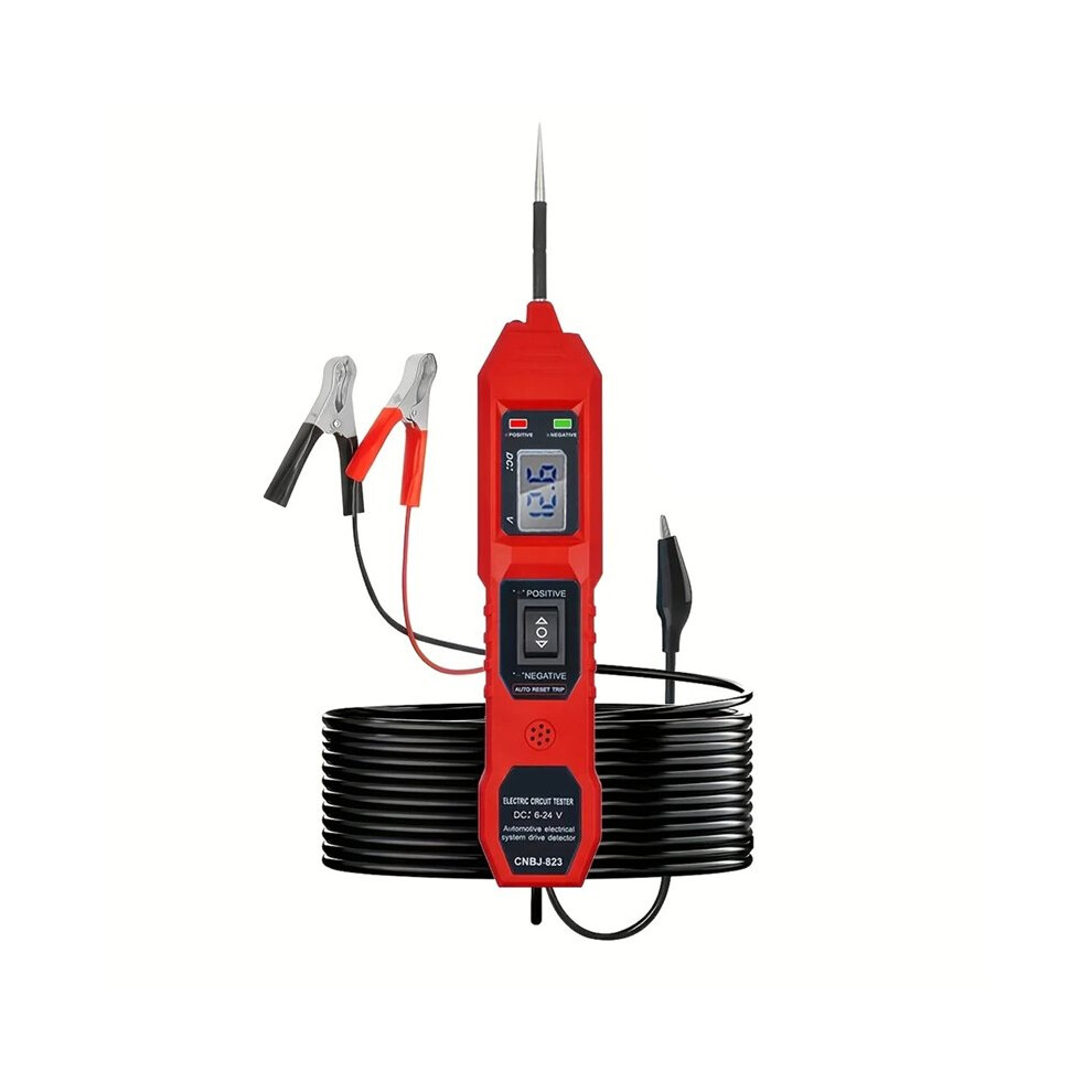 Power Circuit Probe Tester, 6V-24V Automotive Car Electric Fuse & Voltage Tester With Led Test ,Hd Lcd Readout Light 6033339414587