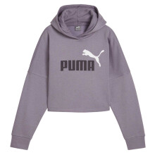 (7-8 Years, Pale Plum) Puma Girls Logo Relaxed Fit Crop Hoodie