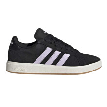 (8 UK, Black/White) Adidas Womens/Ladies Court Base 00s 3 Stripes Suede Trainers