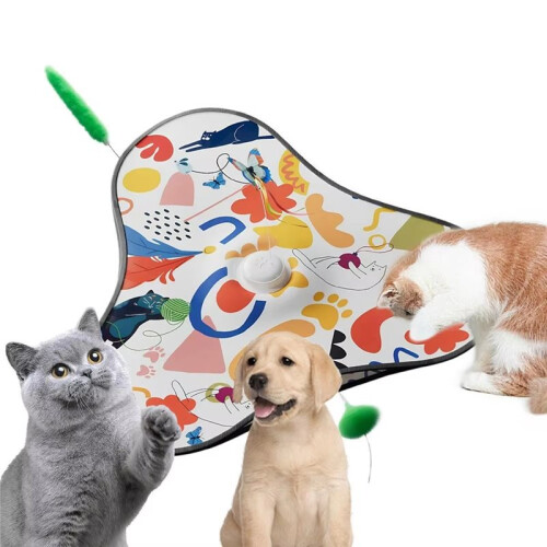 Interactive Cat Toy 2-in-1 Rolling Automatic Interactive Pet Games Automatic Cat Toy for Home Outdoor  Training B