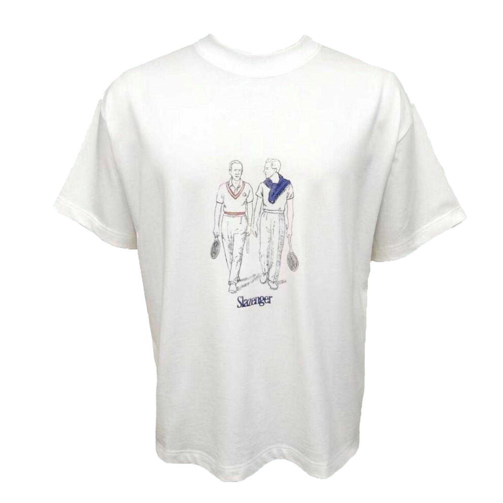 Slazenger (S, White) Mens Off-Court Warm Down Regular T-Shirt