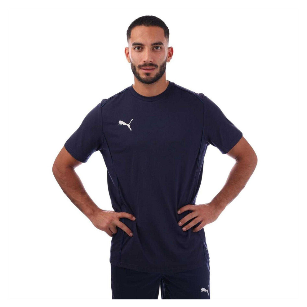 Puma (L, Navy) Mens Teamfinal Casuals Logo T-Shirt