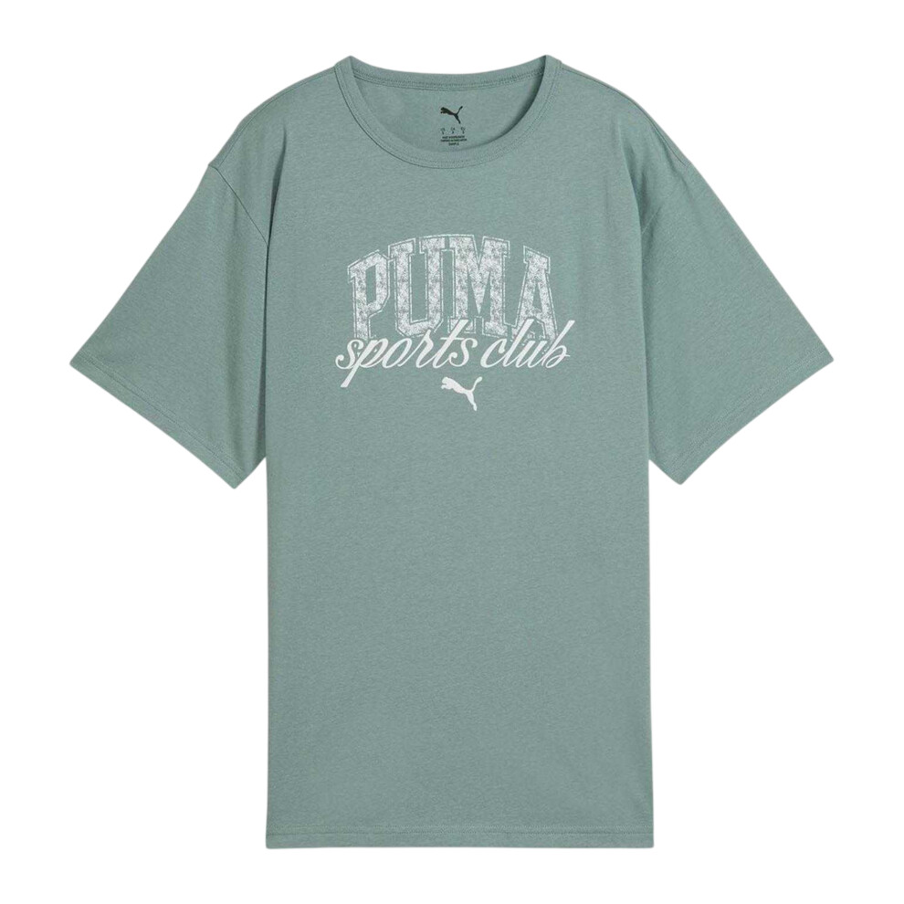 Puma (M, Green) Mens Graphic Logo Relaxed Fit T-Shirt