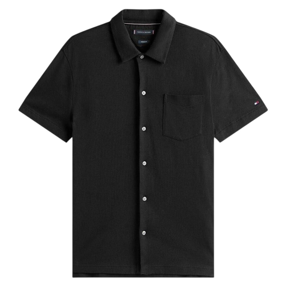 Tommy Hilfiger (Xl, ) Mens Waffle Shirt Black